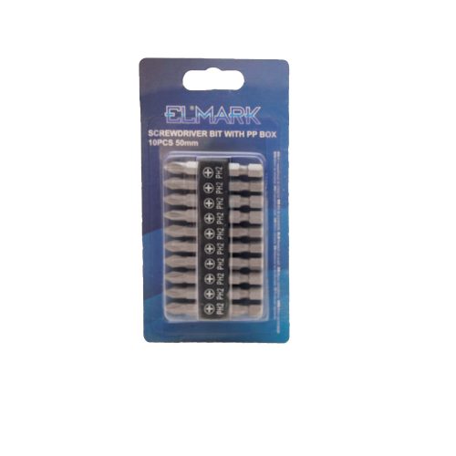 ELMARK csavarhúzó bit PP dobozban 10 db 50mm