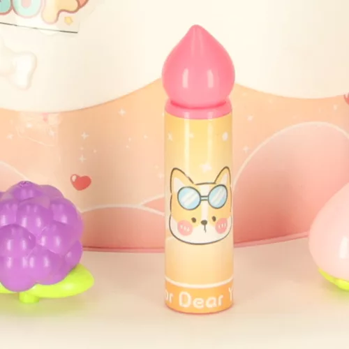 Birthday cake piled for cutting pink