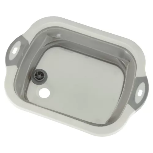 Silicone folding bowl with drain cutting board travel sink drainer