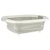 Silicone folding bowl with drain cutting board travel sink drainer