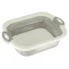 Silicone folding bowl with drain cutting board travel sink drainer