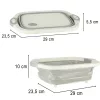 Silicone folding bowl with drain cutting board travel sink drainer