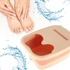 Foot washing massage bowl silicone folding bucket with piping with space for phone