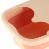 Foot washing massage bowl silicone folding bucket with piping with space for phone