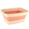 Foot washing massage bowl silicone folding bucket with piping with space for phone