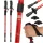 Trekking poles Nordic walking poles foldable black