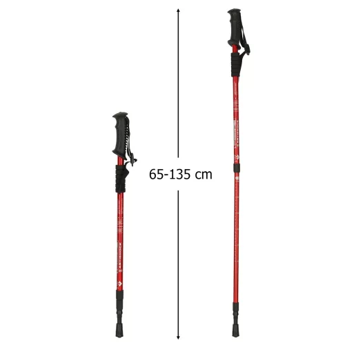 Trekking poles Nordic walking poles foldable black