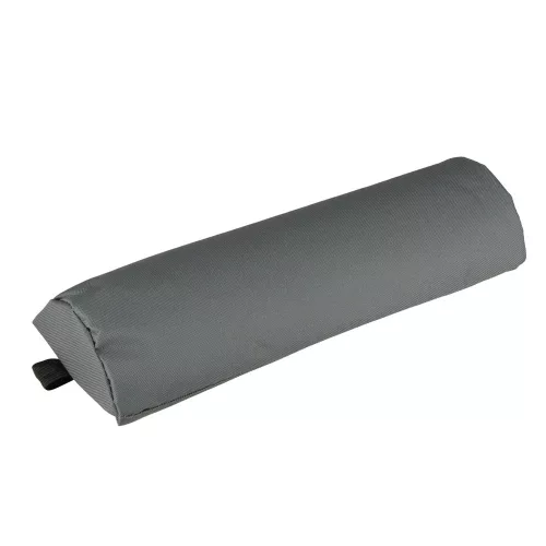 Garden folding lounger with cushion grey