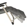 Garden folding lounger with cushion grey