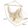 Hammock Brazilian chair with footrest 130cm beige