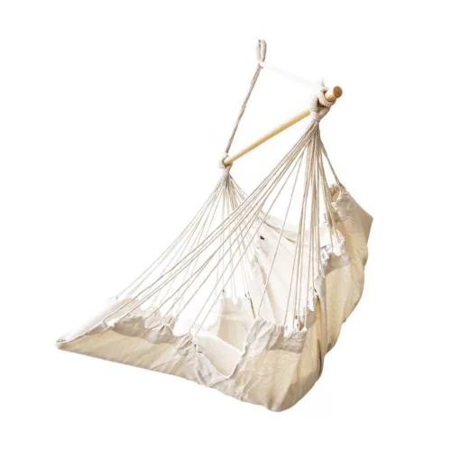 Hammock Brazilian chair with footrest 130cm beige