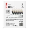 LED fényfüzér – 10x party égő átlátszó, 4,5 m, kültéri és beltéri, hideg fehér