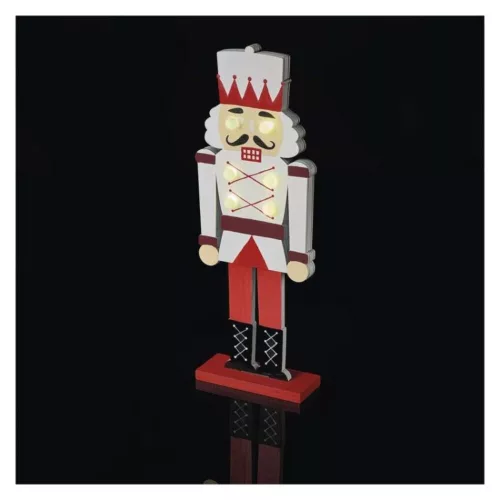 LED Diótörő katona, 29 cm, 1x CR2032, meleg fehér