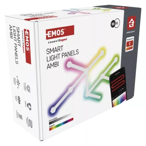 GoSmart LED lámpatest Lines fehér, 9 részből álló, 34 W, RGBIC dimmelhető, WiFi