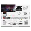 GoSmart LED-es lámpatest Lines fekete, 9 részből álló, 34 W, RGBIC dimmelhető, WiFi