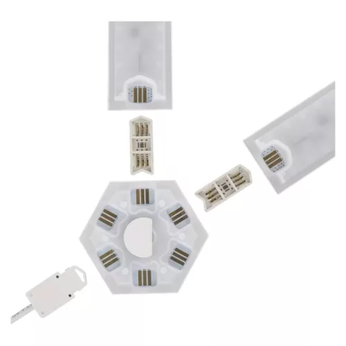 GoSmart LED-es lámpatest Lines fekete, 9 részből álló, 34 W, RGBIC dimmelhető, WiFi
