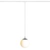 RENDL R13964 LUNA pendant lamp with opal glass and chrome accessories, 11 W, 230V