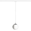 RENDL R13967 LUNA pendant lamp with opal glass light, chrome accessories and transparent cable, 11 W, 230V