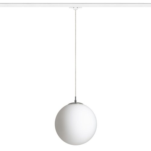 RENDL R13969 LUNA pendant lamp with opal glass and chrome accessories, 15 W, 230V