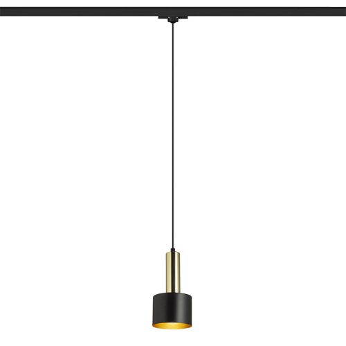 RENDL R13991 GIULIA Pendant lamp with lacquered brass trim and textile cable, 11W Led for E27 bulb, 11 W, 230V