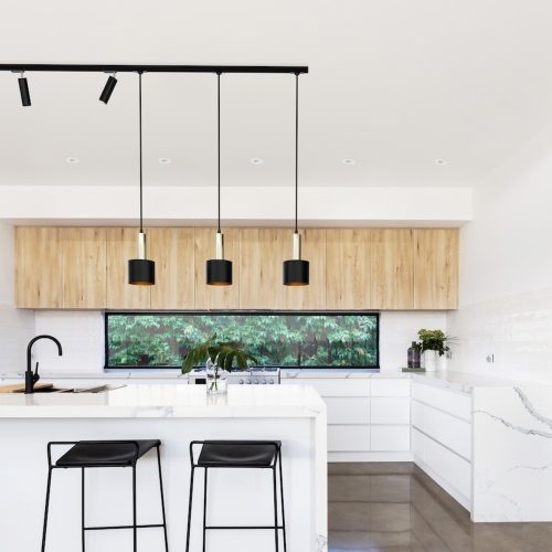 RENDL R13991 GIULIA Pendant lamp with lacquered brass trim and textile cable, 11W Led for E27 bulb, 11 W, 230V