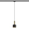 RENDL R13991 GIULIA Pendant lamp with lacquered brass trim and textile cable, 11W Led for E27 bulb, 11 W, 230V