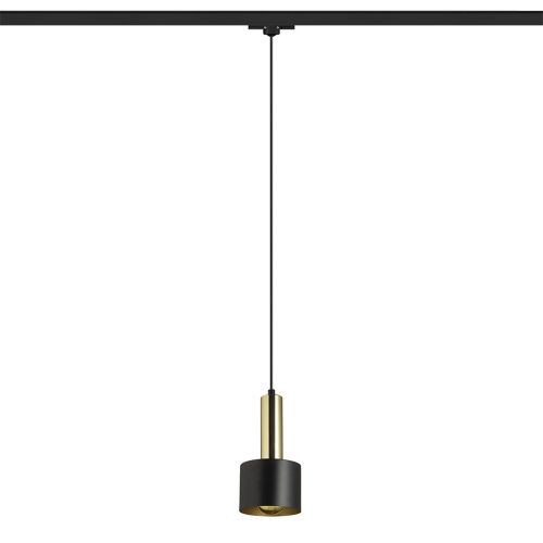 RENDL R13991 GIULIA Pendant lamp with lacquered brass trim and textile cable, 11W Led for E27 bulb, 11 W, 230V