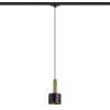 RENDL R13991 GIULIA Pendant lamp with lacquered brass trim and textile cable, 11W Led for E27 bulb, 11 W, 230V
