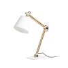 RENDL R14031 NIZZA Table Lamp with Adjustable Wooden Arm Led E14 Bulb, 7 W, 230V
