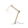 RENDL R14031 NIZZA Table Lamp with Adjustable Wooden Arm Led E14 Bulb, 7 W, 230V