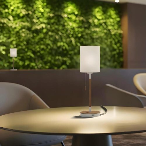 RENDL R14036 KEITH/RON Table lamp with textile trim and Usb port, 15 W, 230V