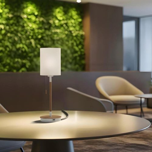 RENDL R14036 KEITH/RON Table lamp with textile trim and Usb port, 15 W, 230V