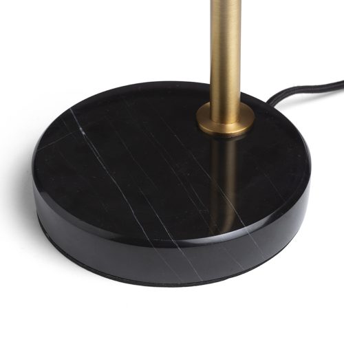 RENDL R14261 DIVINA Brass Table Lamp with Black Marble Finish with E27 Led Light Source, 5 W, 230V