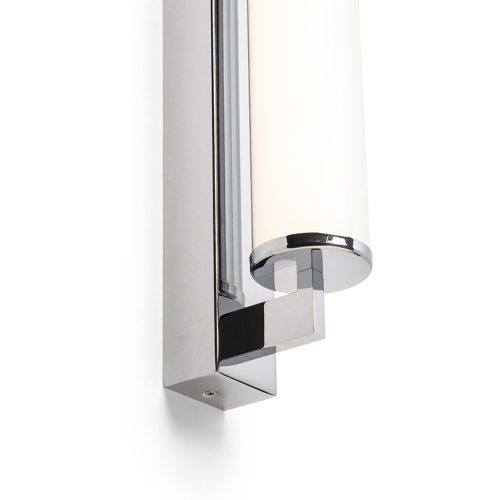 RENDL R14517 ROCCA ROCCA Linear Led Bathroom Lamp with Solid Chrome Base and Opal Bezel, 3000K, IP44, 18 W, 230V