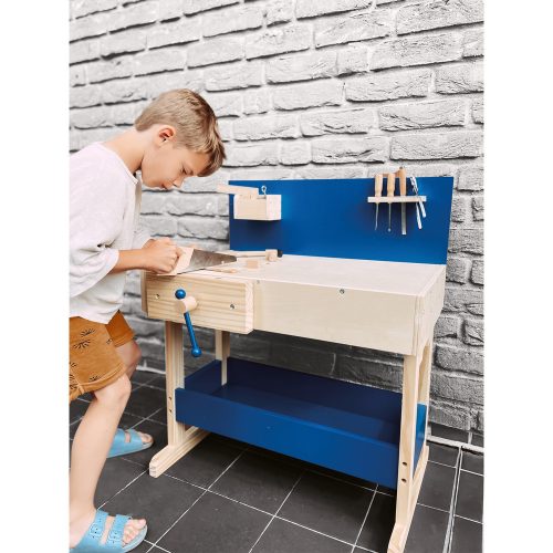 Workbench for Children, Blue with Accessories
