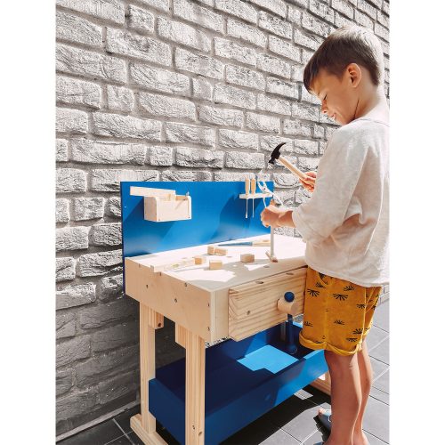 Workbench for Children, Blue with Accessories
