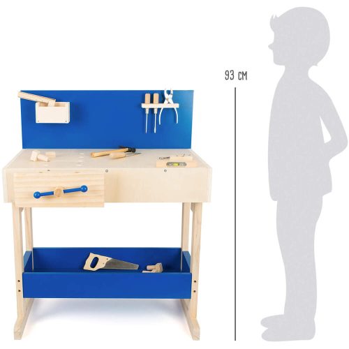 Workbench for Children, Blue with Accessories