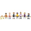 Bending dolls family with baby