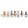 Bending dolls family with baby