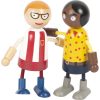 Bending dolls family with baby