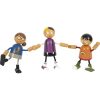 Bending dolls family with baby
