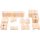 Wooden building blocks natural 50-pack in bag