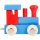 Locomotive Letter Train Red & Blue