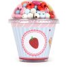 Display Wooden Threading Beads Cupcake, "Candy"
