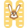 Wooden Nursery Letters H