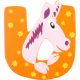 Wooden Letter Animals U