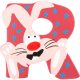 Wooden Letter Animals R