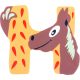 Wooden Letter Animals H