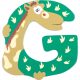 Wooden Letter Animals G