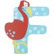 Wooden Letter Animals F